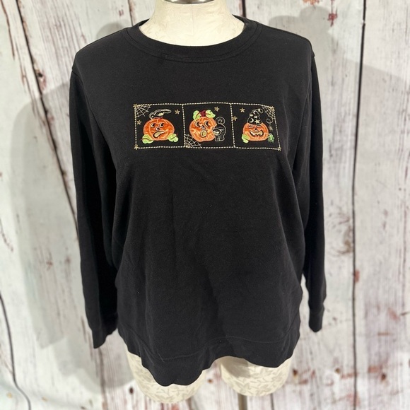 Holiday Editions Pumpkin Sweatshirt - Picture 1 of 10